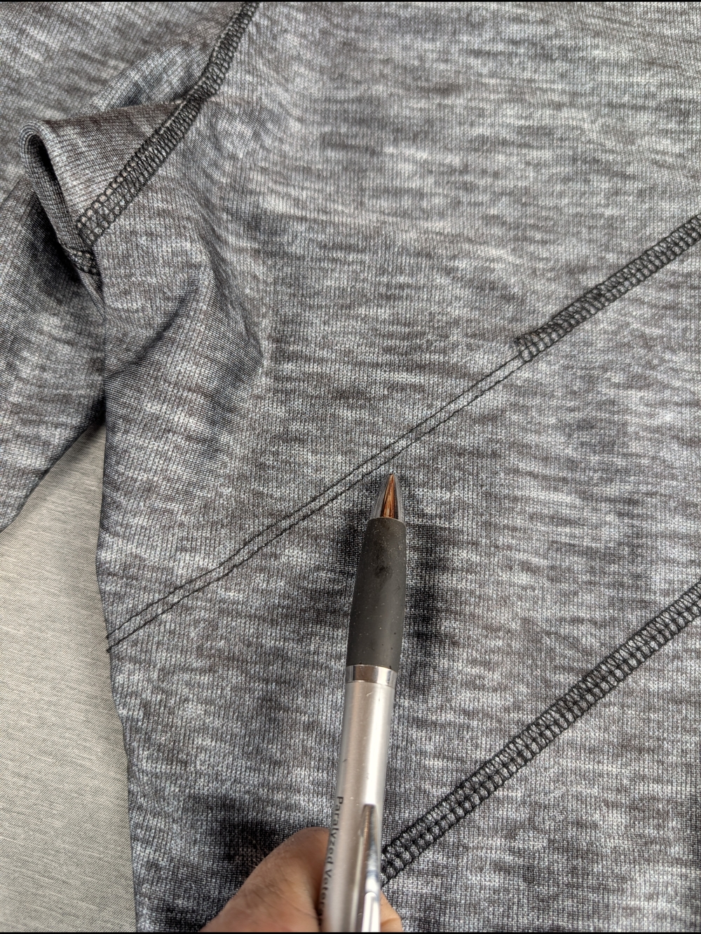 Terez Grey Heathered varsity Legging‎ Women's M Mesh - Picture 6 of 6